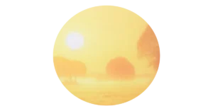 Symbolbild für die Wahrnehmung im Moment: Ein sanfter, unscharfer Sonnenaufgang symbolisiert die Welt jenseits von Bewertungen.