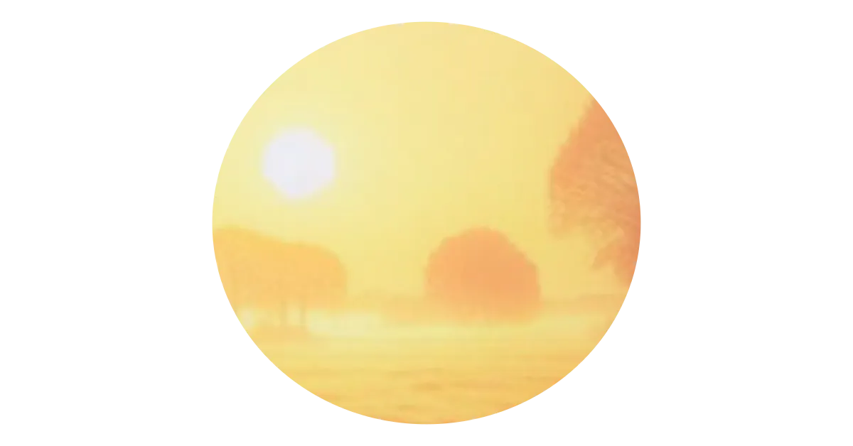 Symbolbild für die Wahrnehmung im Moment: Ein sanfter, unscharfer Sonnenaufgang symbolisiert die Welt jenseits von Bewertungen.