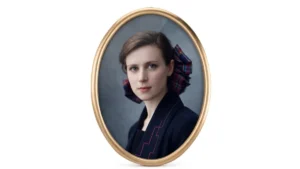 Ein klassisches Portrait der Psychologin Bluma Zeigarnik in einem ovalen Goldrahmen – Namensgeberin des Zeigarnik-Effekts über unerledigte Aufgaben.