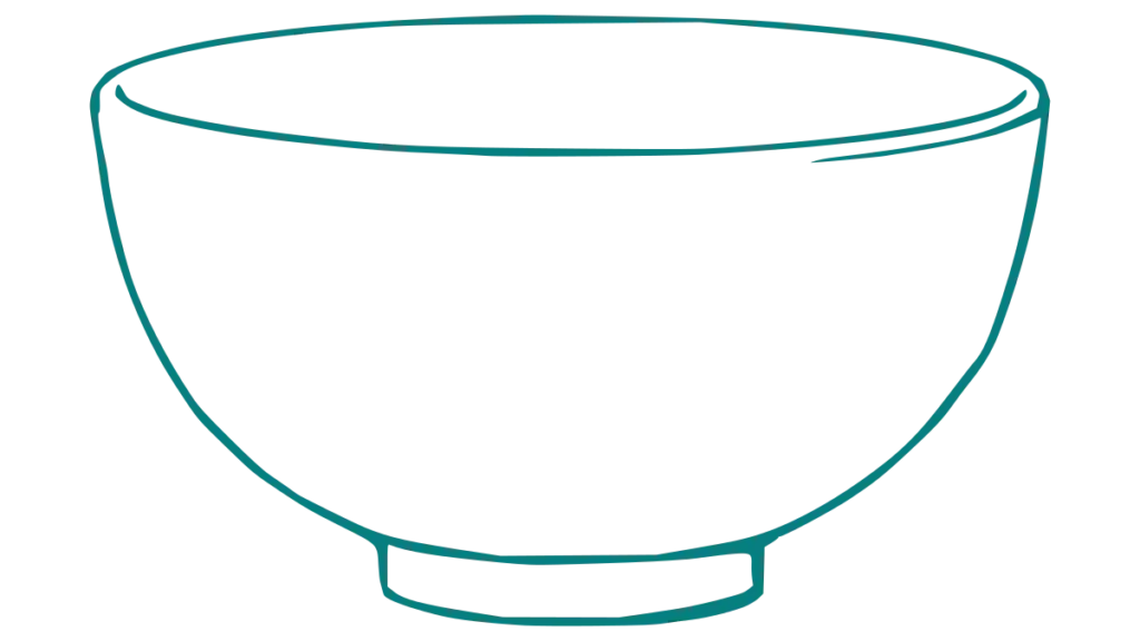 Minimalistische Zeichnung einer Zen-Teeschale - Zen-Meditation Berlin